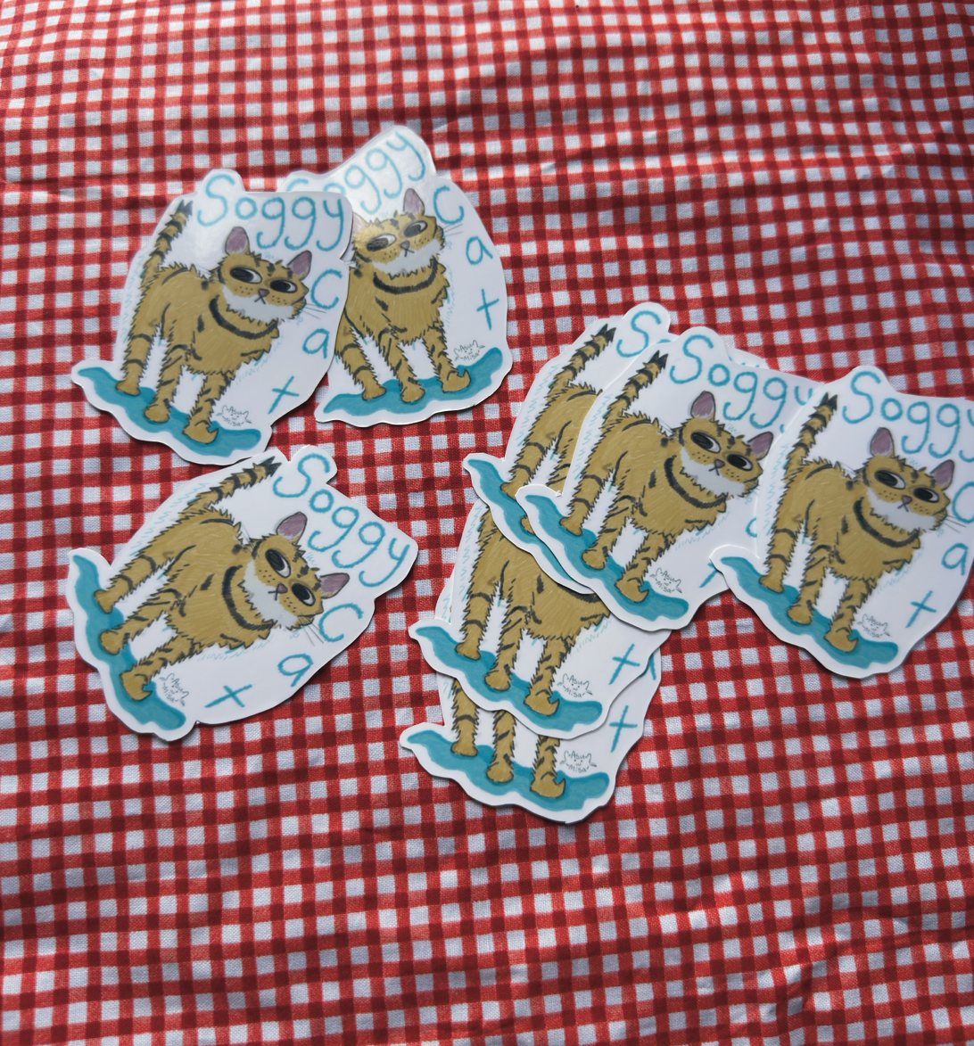 Soggy Cat Sticker