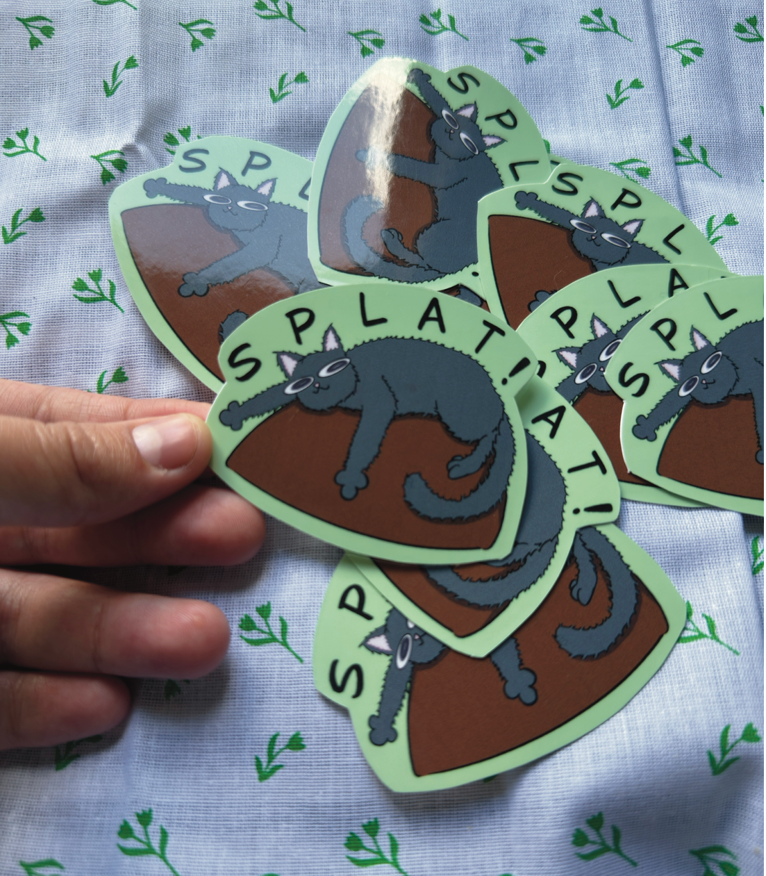 SPLAT! Black Cat Sticker