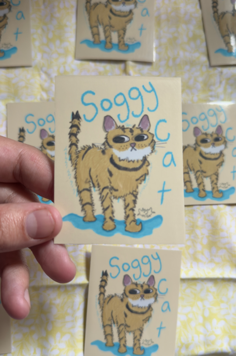 Soggy Cat Sticker