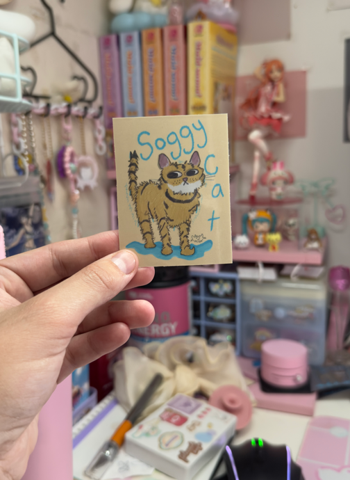 Soggy Cat Sticker