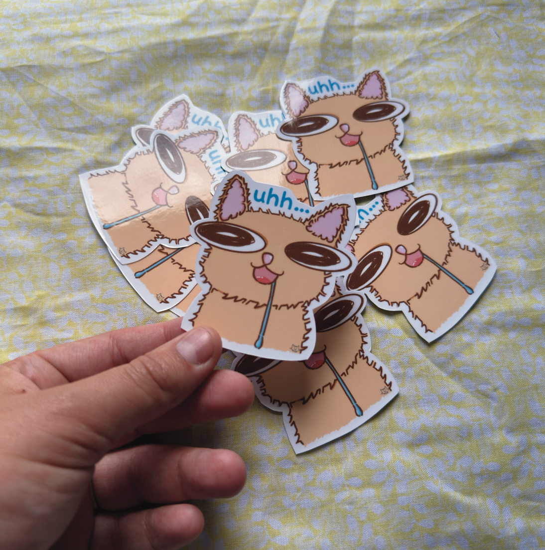 Uhh... Drool Cat Sticker