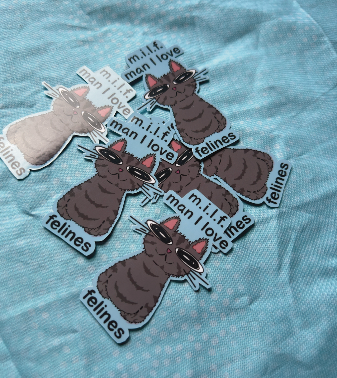 M.I.L.F. (Man I Love Felines) Cat Sticker